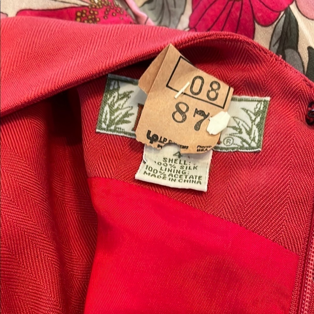 Elegant Tommy Bahama Orangish-Red Sleeveless Dress - Picture 5 of 5